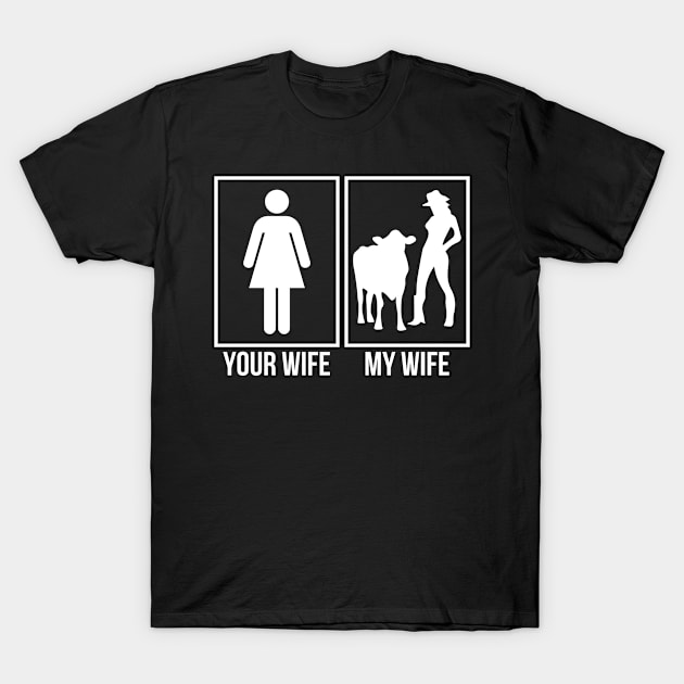 Your wife my wife - Funny cow T-Shirt by Risset